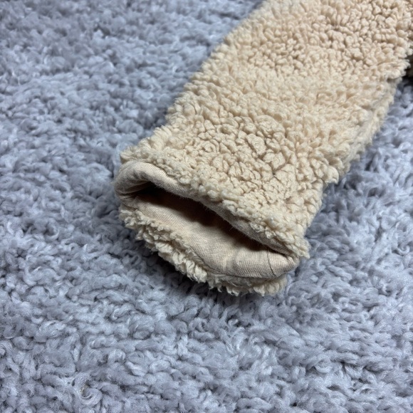 Gap Onesie 3-6 Months Bear One Piece Sherpa Full Zip Cozy Outdoors Travel Trip - Picture 4 of 6